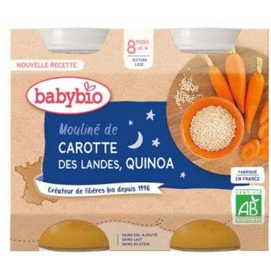BABYBIO Carotte des landes, quinoa 8 mois+