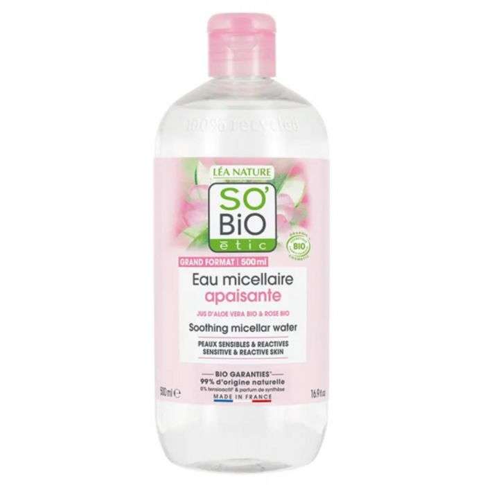 SO BIO Eau micellaire apaisante - 500ml - SOBIO