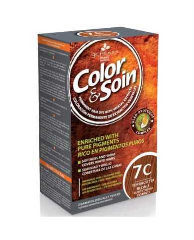 3 CHENES COLOR ET SOIN COLORATION PERMANENTE 7C BLOND TERRE CUIVRE 135 ML