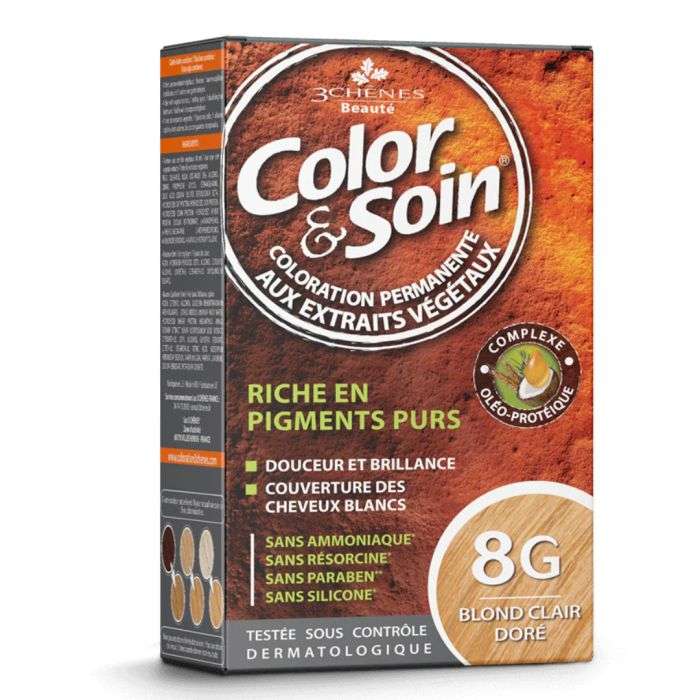 3 CHENES COLOR ET SOIN 8 G Blond claire dore