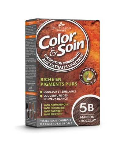 3 CHENES COLOR ET SOIN COLORATION PERMANENTE 5B MARRON CHOCOLAT 135 ML