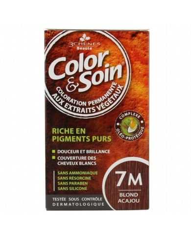 3 CHENES COLOR ET SOIN COLORATION PERMANENTE 7M BLOND ACAJOU 135 ML