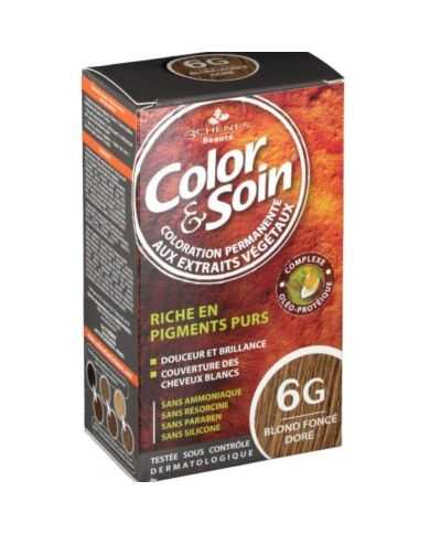 3 CHENES COLOR ET SOIN COLORATION PERMANENTE 6G BLOND FONCE DORE 135 ML