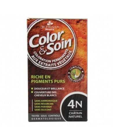 3 CHENES COLOR ET SOIN COLORATION PERMANETE 4N CHATAIN NATUREL 135 ML
