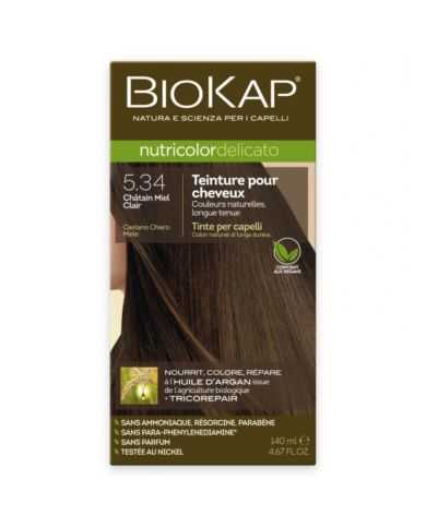 BIOKAP NUTRICOLOR DELICATO 5.34 CHATAIN MIEL CLAIR