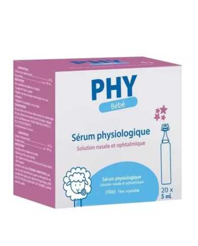 PHY BEBE SERUM PHYSIOLOGIQUE 20*5ML