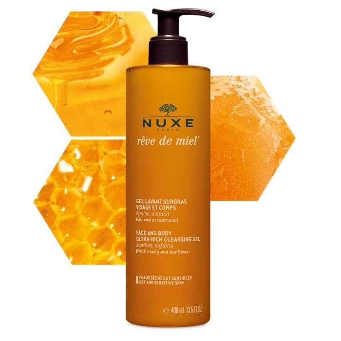 NUXE RÊVE DE MIEL Gel Lavant Surgras Visage Et Corps 400 ml