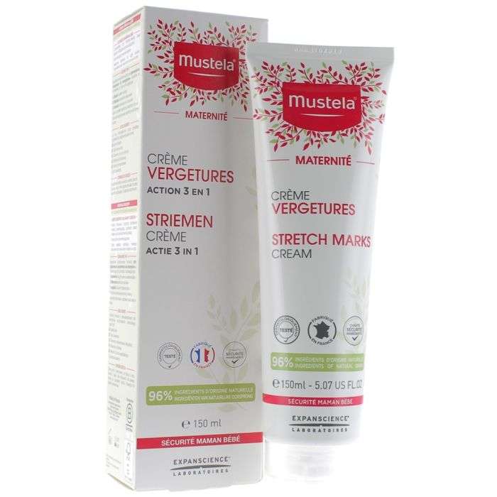 MUSTELA Crème prévention vergetures 3 en 1 - tube de 150 ml