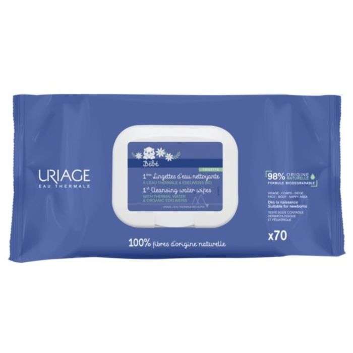 URIAGE 1ERE EAU, LINGETTES NETTOYANTES EXTRADOUCES