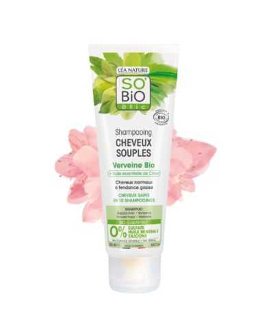 SO BiO SHAMPOING CHEVEUX SOUPLES VERVEINE BIO ET HUILE ESSENTIELLE DE CITRON