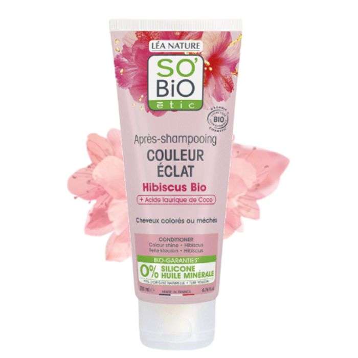 SO BIO Apres shampooing couleur eclat hibiscus 200ml
