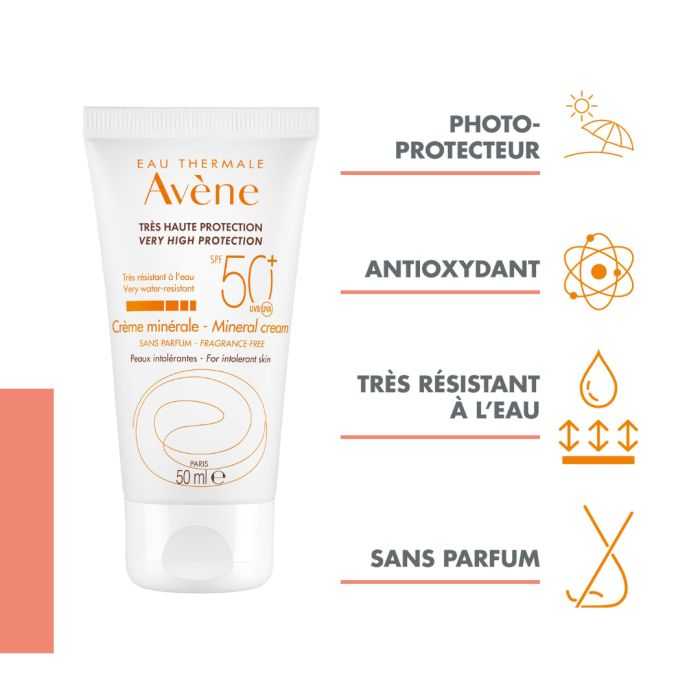AVENE SOLAIRE CREME MINERALE 50+ 50ML