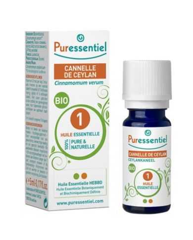 PURESSENTIEL HUILE ESSENTIELLE CANNELLE DE CEYLAN BIO 5 ML