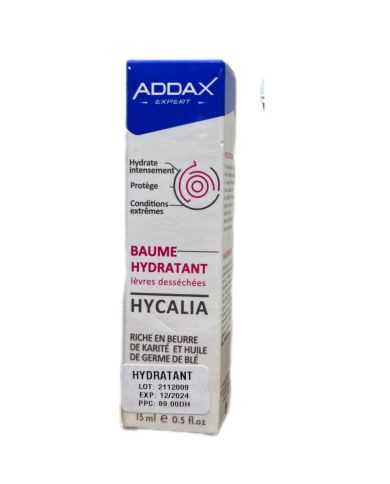 ADDAX HYCALIA BAUME HYDRATANT LEVRES SECHES 15 ML