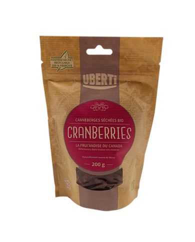 UBERTI CRANBERRIES CANNEBERGES SECHEES BIO 200g