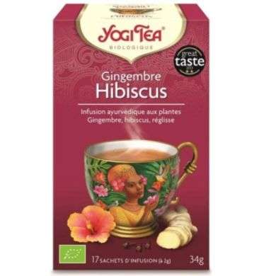 YOGI TEA GINGEMBRE HIBISCUS 17 SACHETS