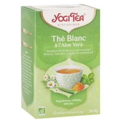 YOGI TEA THE BLANC A L'ALOE VERA 17 SACHETS