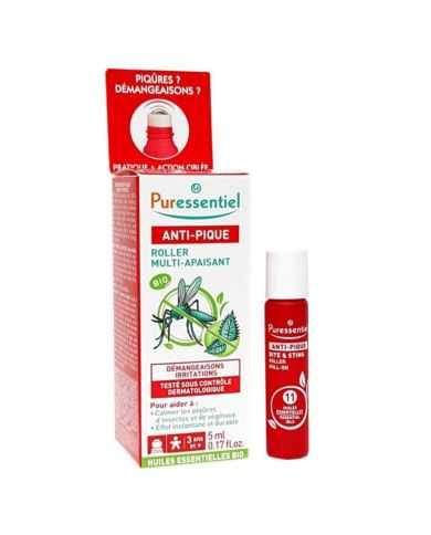 PURESSENTIEL ANTI PIQUE ROLLER APAISANT 11 HUILES ESSENTIELLES 5 ML