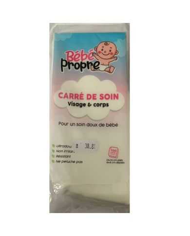 BEBE PROPRE CARRE DE SOIN 100 UNITES