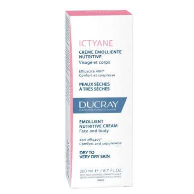 DUCRAY ICTYANE CREME EMOLLIENTE NUTRITIVE VISAGE ET CORPS 200ml