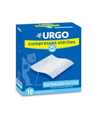 URGO COMPRESSES DE GAZE STERILES 40CM*40CM 10 SACHETS INDIVIDUELS