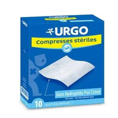 URGO COMPRESSES DE GAZ STERILES 40CM40CM 10 SACHETS INDIVIDUELS