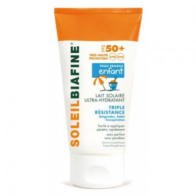 SOLEIL BIAFINE LAIT SOLAIRE ENFANT ULTRA-HYDRATANT TRIPLE RÉSISTANCE SPF 50+