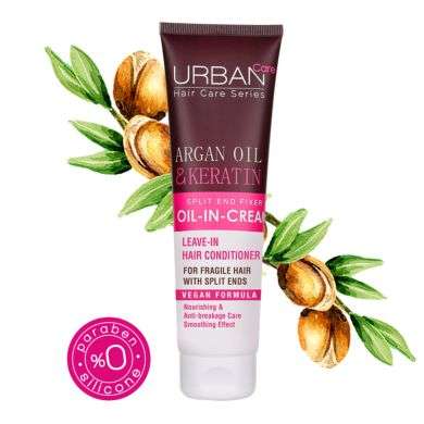 URBAN CARE 2 MINUTES HUILE EN CREME LEAVE IN ARGAN ET KERATINE 150 ML