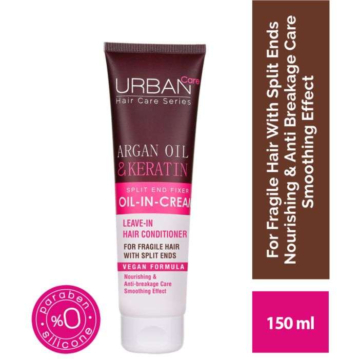 URBAN CARE 2 MINUTES HUILE EN CREME LEAVE IN ARGAN ET KERATINE 150 ML