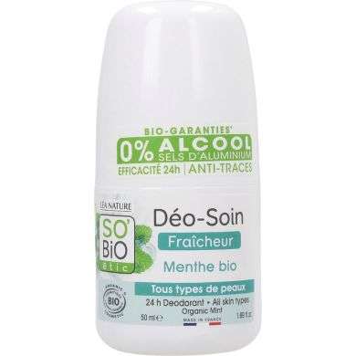 SO BIO DEO SOIN FRAICHEUR MENTHE BIO TOUS TYPES DE PEAUX 50 ML