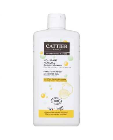 CATTIER MOUSSANT FAMILIAL CORPS ET CHEVEUX BIO PARFUM PAMPLEMOUSSE 500ML