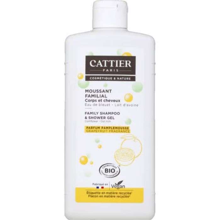 CATTIER MOUSSANT FAMILIAL CORPS ET CHEVEUX BIO PARFUM PAMPLEMOUSSE 500ML