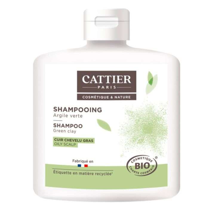CATTIER Shampooing Argile Verte - Cuir Chevelu Gras -250 ML