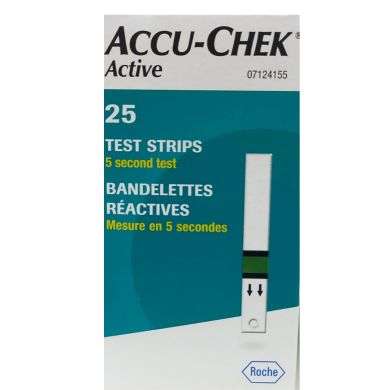 ACCU CHEK ACTIVE 25 BANDELETTES