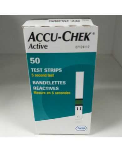 ACCU CHEK ACTIVE TEST RAPIDE GLYCEMIE 50 BANDELETTES