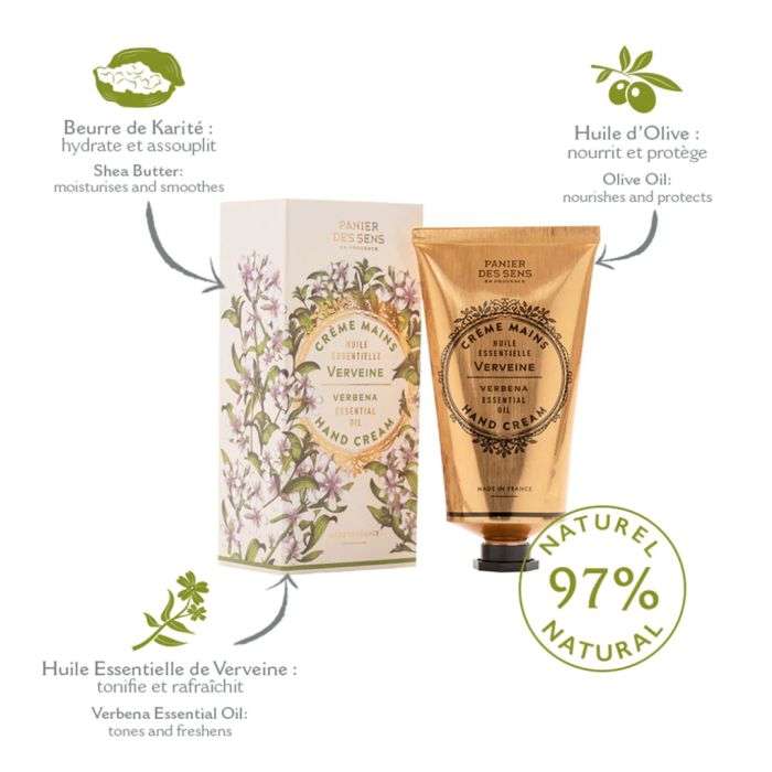 PANIER DES SENS CREME MAINS HUILE ESSENTIELLE VERVEINE 75 ML