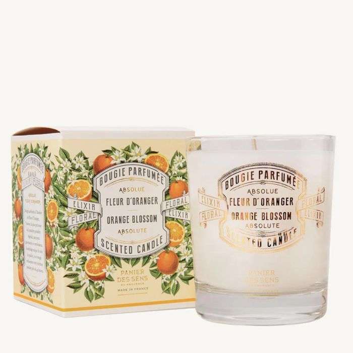 PANIER DES SENS BOUGIE PARFUMEE HUILE ESSENTIELLE FLEUR D'ORANGER 