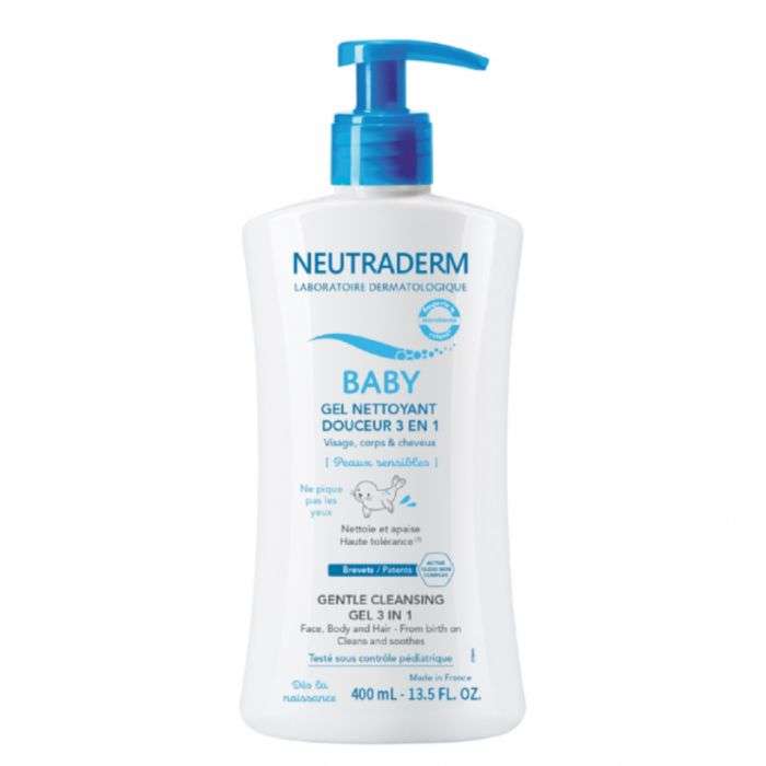 NEUTRADERM BEBE GEL NETTOYANT DOUCEUR 3 EN 1 400 ML