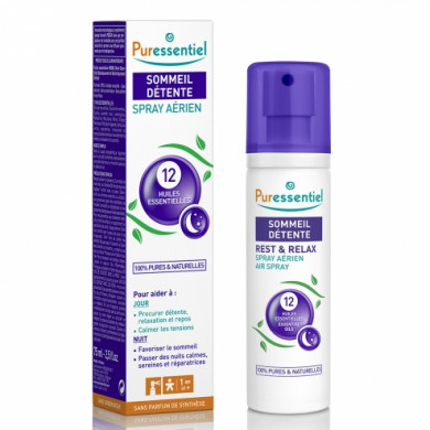PURESSENTIEL SOMMEIL DÉTENTE SPRAY AÉRIEN 12 HUILES ESSENTIELLES 75ML