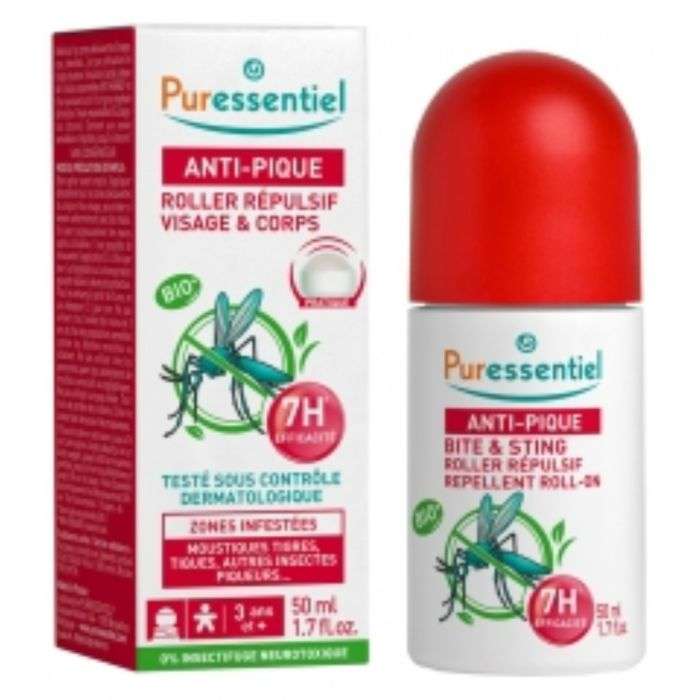 PURESSENTIEL ANTI PIQUE ROLLER REPULSIF VISAGE ET COEPS 50 ML