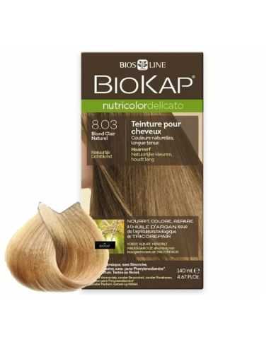 BIOKAP NUTRICOLOR DELICATO 8.03 BLOND CLAIR NATUREL