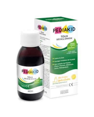 PEDIAKID SIROP TOUX SECHE ET GRASSE GOUT CITRON 125 ML