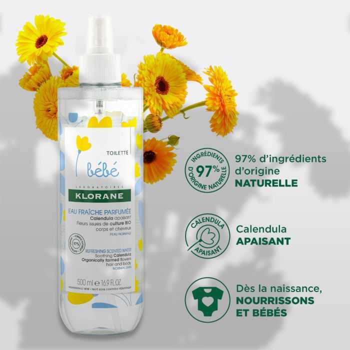 KLORANE BEBE EAU FRAICHE PARFUMEEAU CALENDULA 500 ML