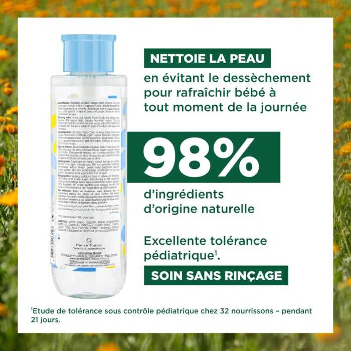 KLORANE BEBE Eau nettoyante sans rincage 500 ml