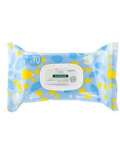 KLORANE BEBE LINGETTES NETTOYANTES POUR LE CHANGE BOITE DE 70