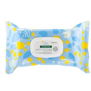 KLORANE BEBE LINGETTES NETTOYANTES POUR LE CHANGE BOITE DE 70