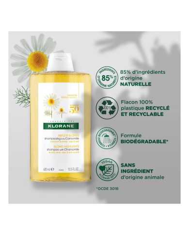 KLORANE REFLETS BLONDS SHAMPOOING A LA CAMOMILLE 400 ML