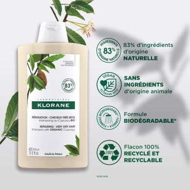 KLORANE SHAMPOING AU CUPUACU BIO 400ml