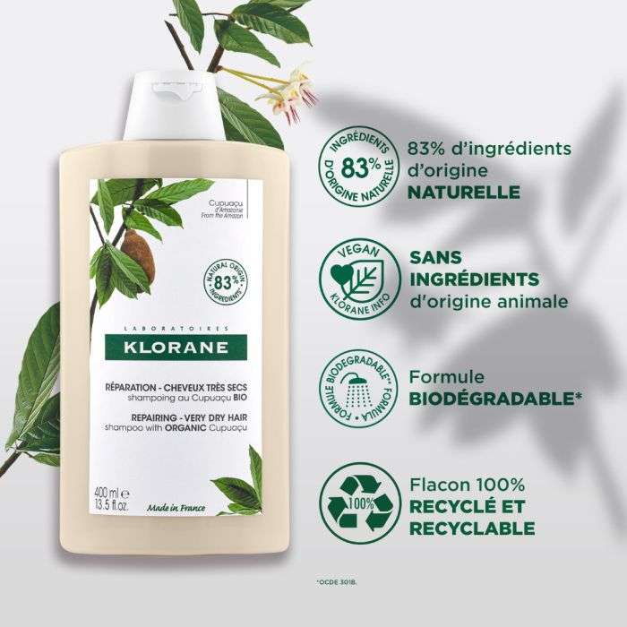 KLORANE SHAMPOING AU CUPUACU BIO 400ml