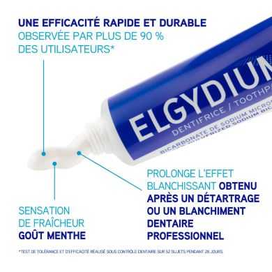 ELGYDIUM DENTIFRICE BLANCHEUR 75 ML